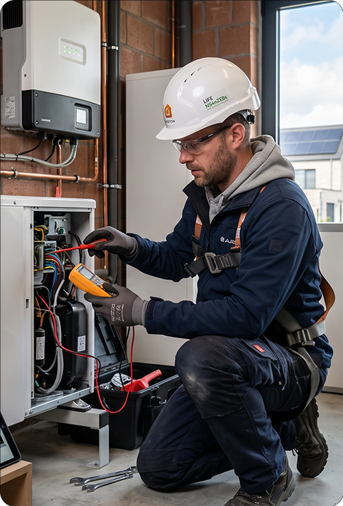 Installer at work